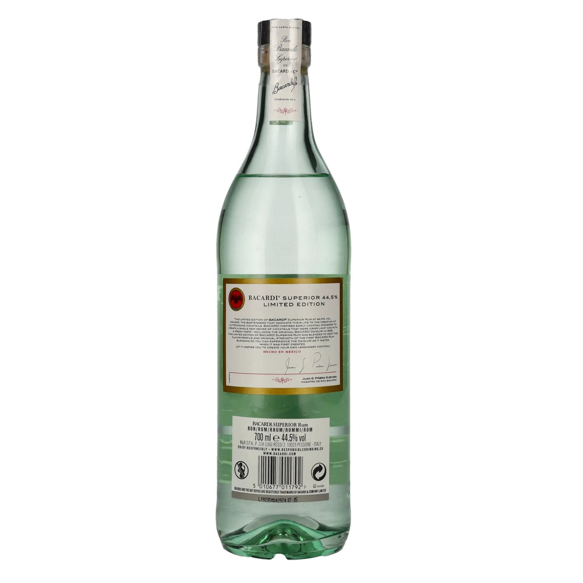 Bacardi Ron Carta Blanca Superior Heritage 1909 44.5% vol. 0.7 l