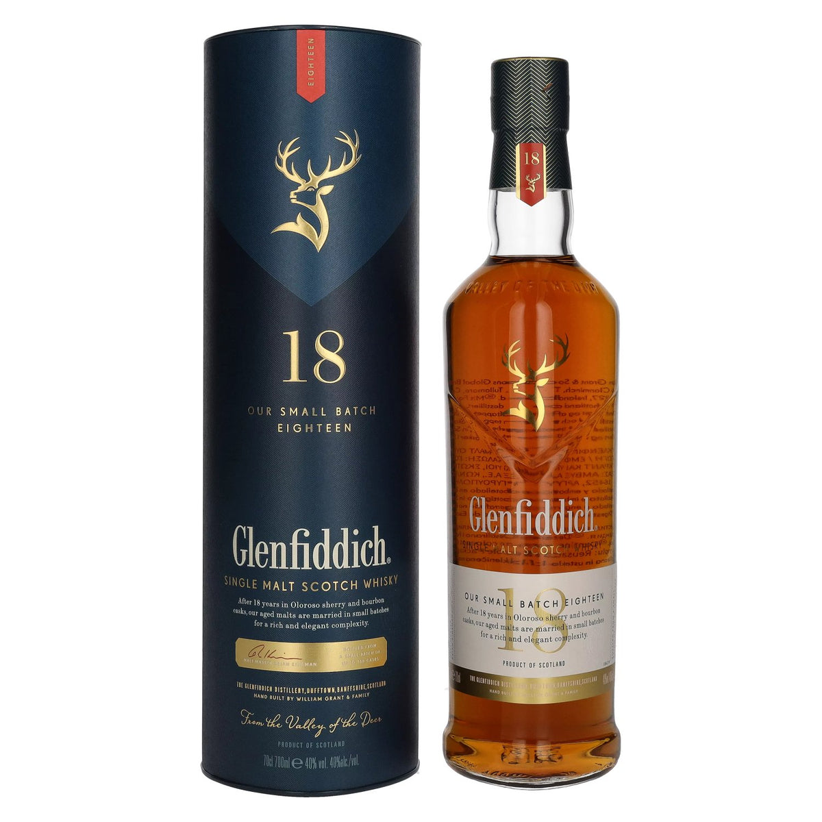 Glenfiddich 18 Years Old OUR SMALL BATCH 18 40% Vol. 0,7l in Geschenkbox