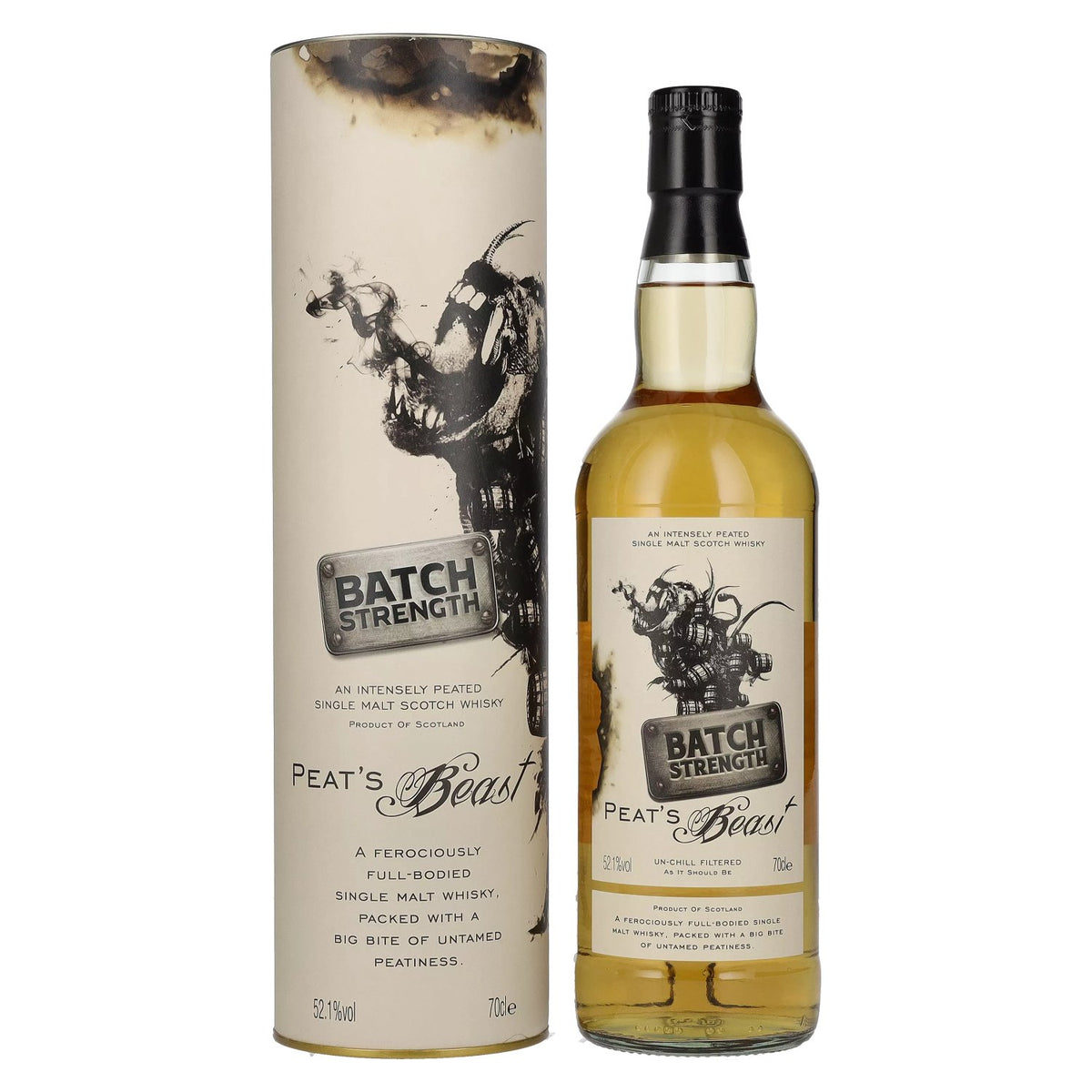 Peat's Beast Batch Strength 52.1% Vol. 0.7l in gift box
