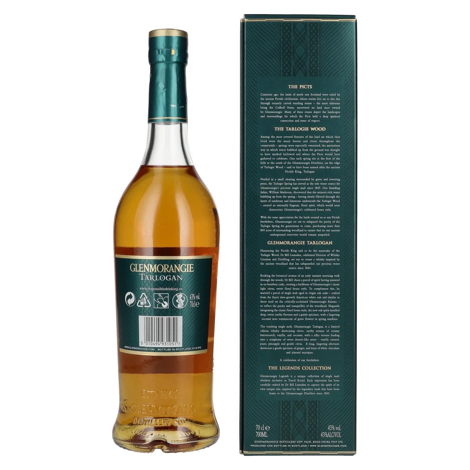 Glenmorangie Legends The TARLOGAN Highland Single Malt 43% Vol. 0.7L in Gift Box
