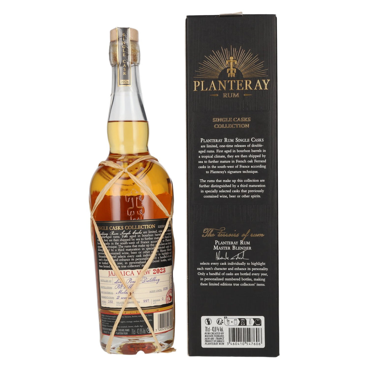 Planteray Rum JAMAICA VRW Single Cask Chardonnay Barrel 2023 43,8% Vol. 0,7l in Geschenkbox