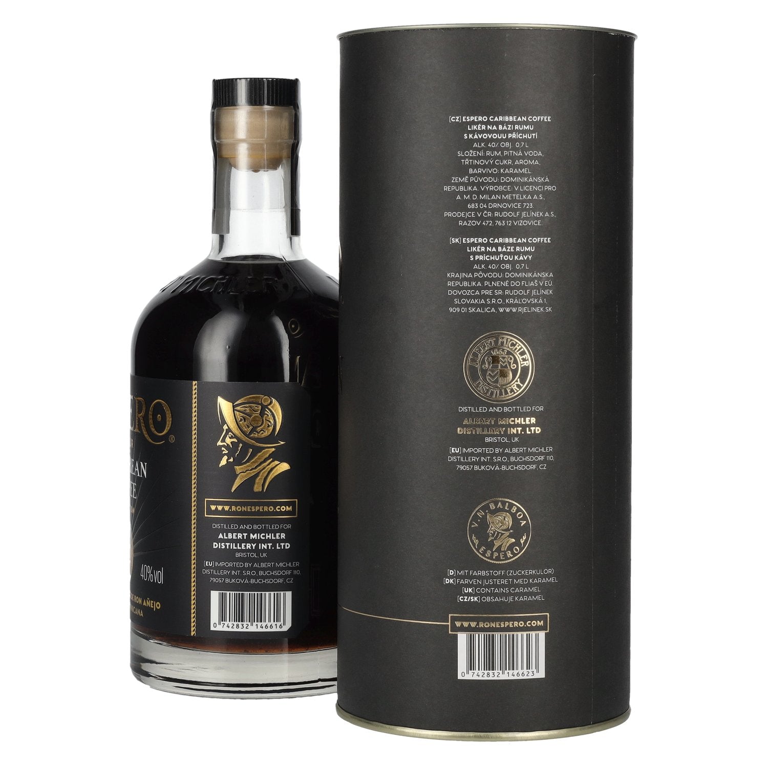 Ron Espero Caribbean Coffee & Rum Liqueur 40% Vol. 0,7l in Geschenkbox