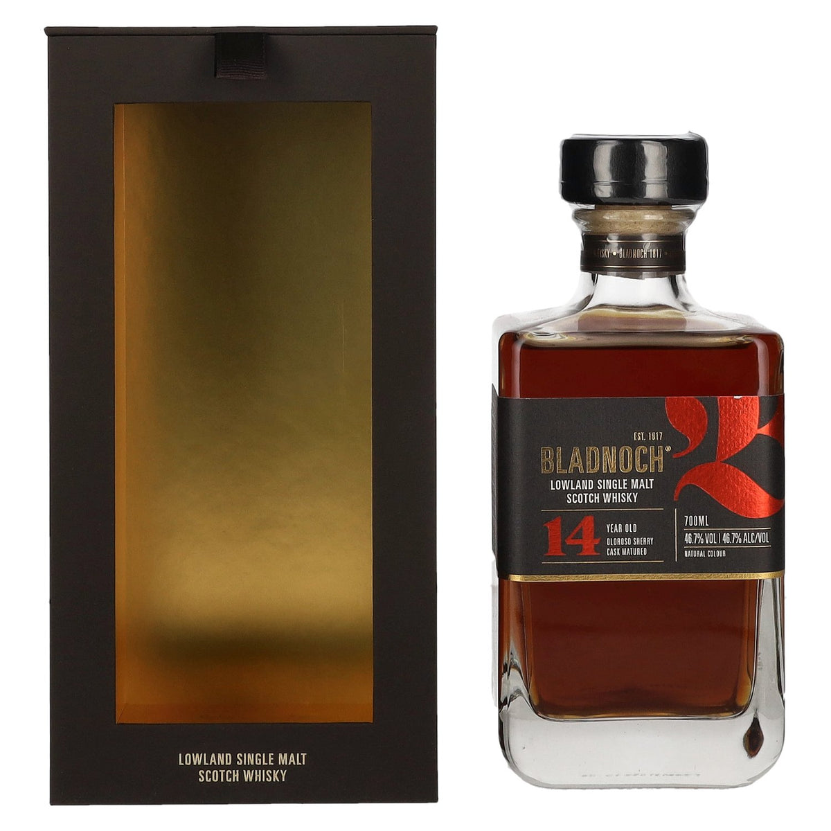Bladnoch 14-Year-Old Lowland Single Malt Oloroso Sherry Cask 46.7% vol. 0.7 l in a gift box
