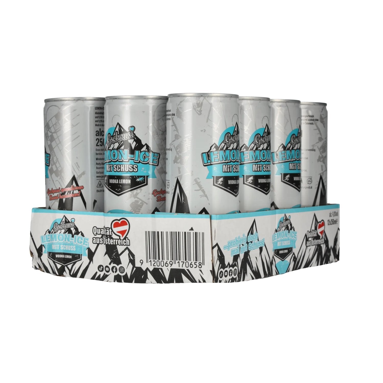 Gschpusi Lemon-Ice mit Schuss 4% Vol. 12x0,25l Dosen Pfand