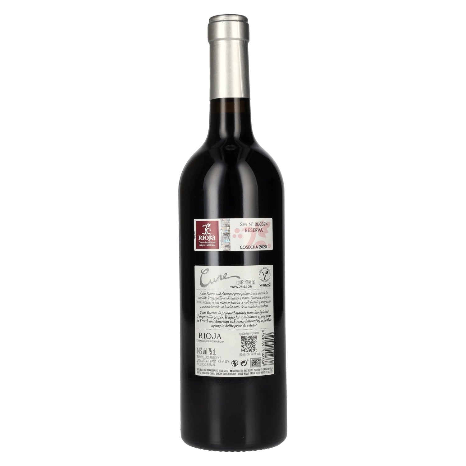 Cune Rioja Reserva 2020 14% Vol. 0,75l