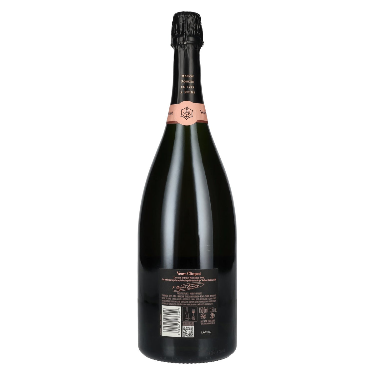 Veuve Clicquot Champagne ROSÉ Brut 12.5% ABV 1.5l