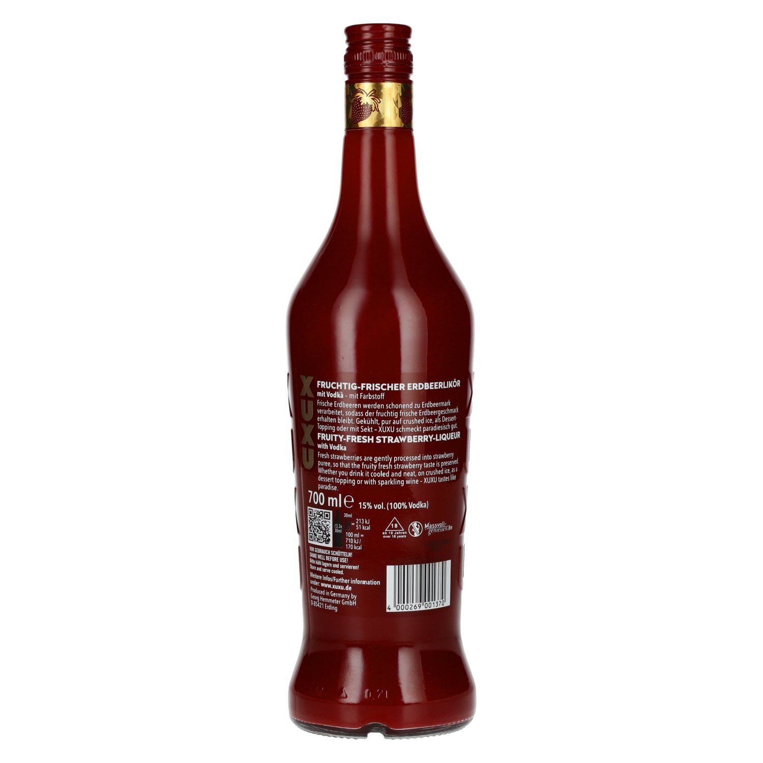 XUXU Strawberry Liqueur with Vodka 15% Vol. 0,7l