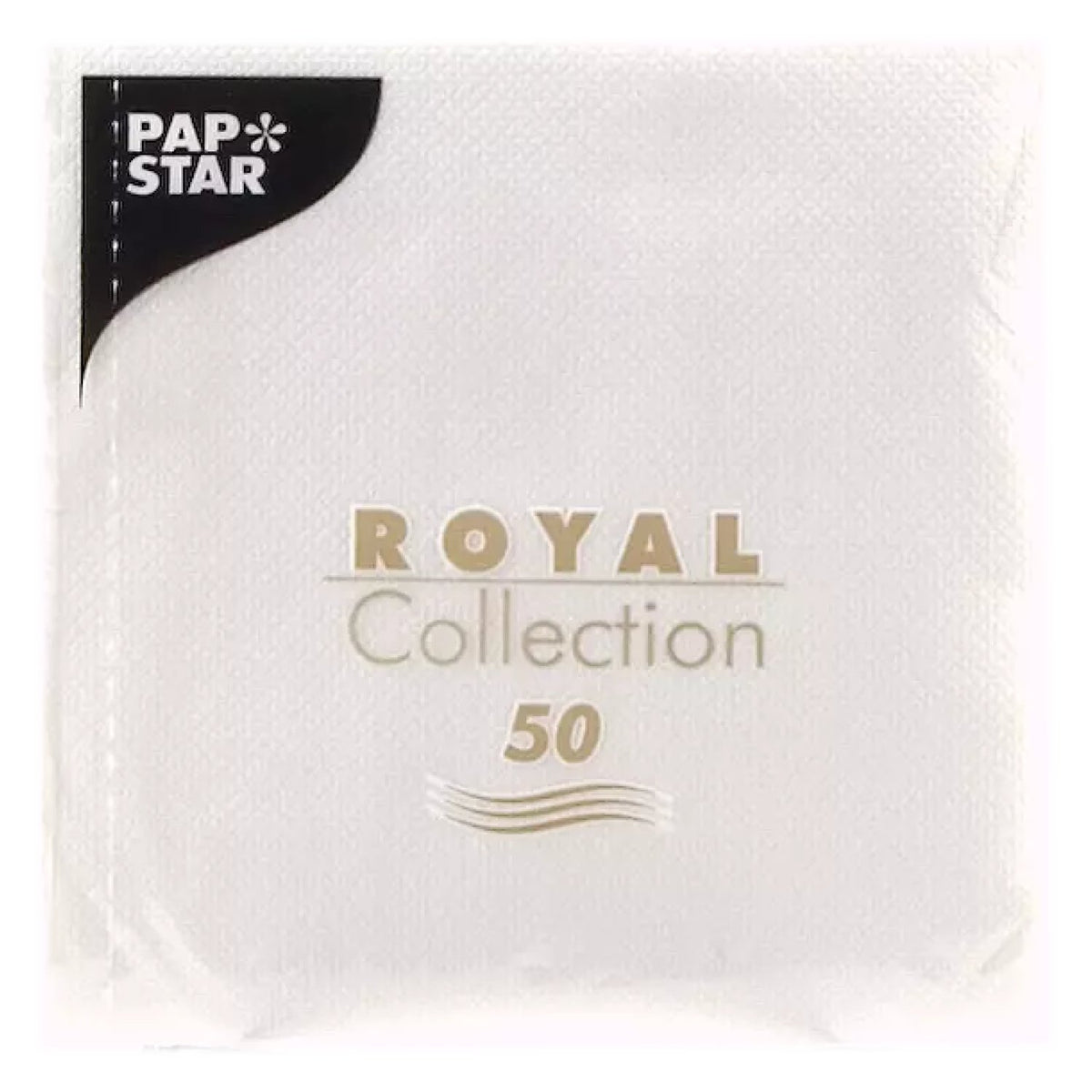 White cocktail napkins, 25 x 25 cm, pack of 50