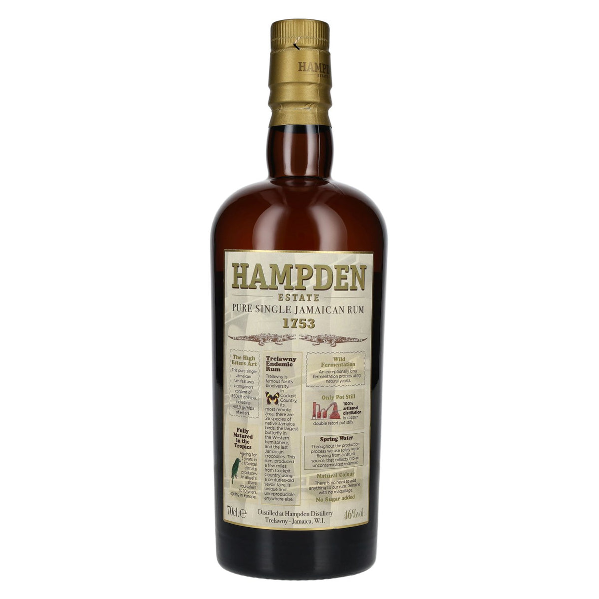 Hampden Estate Rum 1753 3-Year-Old Pure Single Jamaican Rum 46% vol. 0.7 l