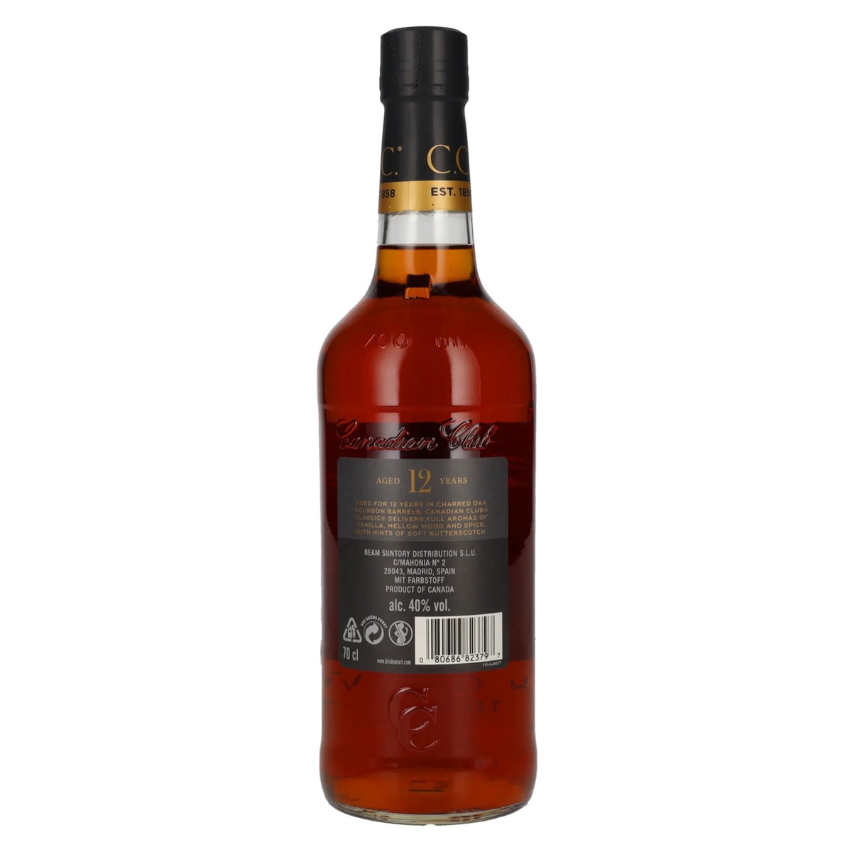 Canadian Club CLASSIC 12 Years Old Small Batch Blended Canadian Whisky 40% Vol. 0.7l