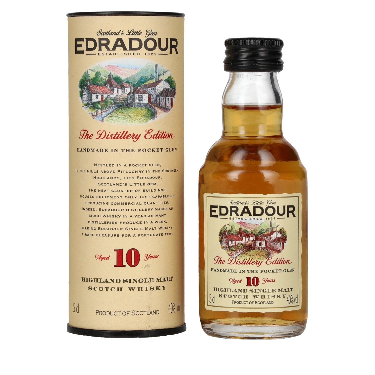 Edradour 10 Years Old 40% Vol. 0.05L in Gift Box