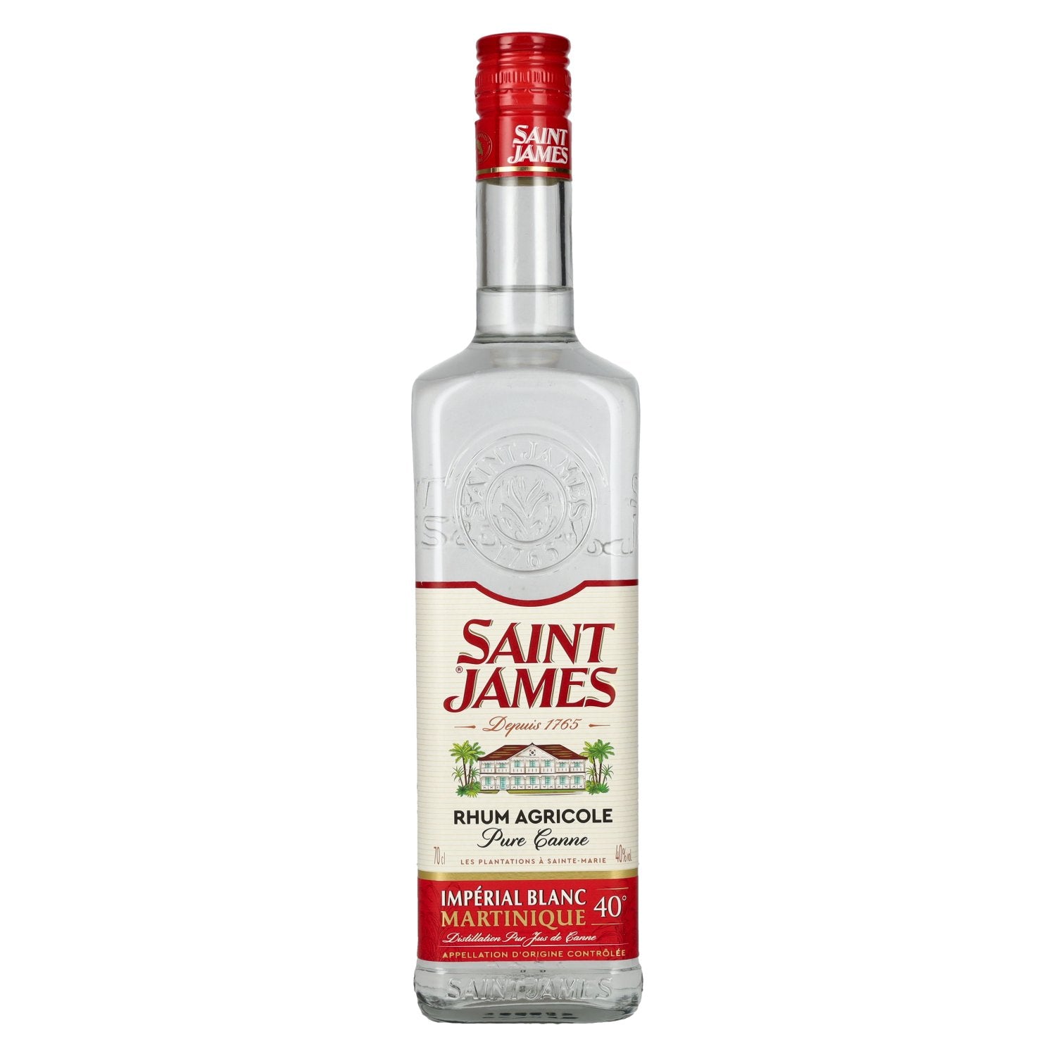 Saint James White Agricultural Rum Martinique 40% Vol. 0.7l