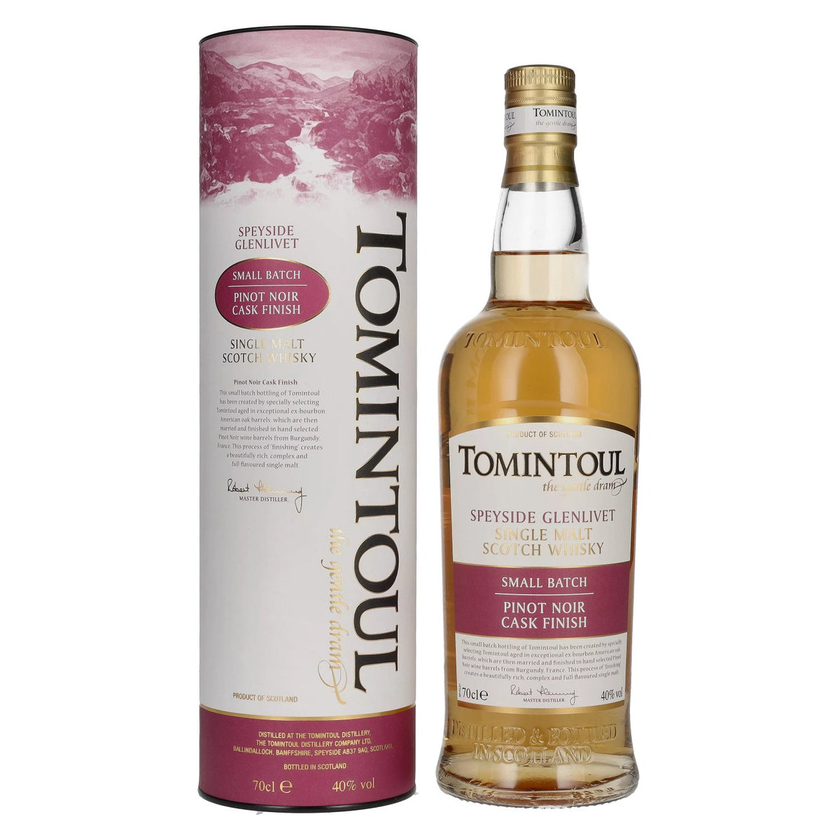 Tomintoul Small Batch Pinot Noir Cask Finish 40% ABV, 0.7 litres, in a gift box
